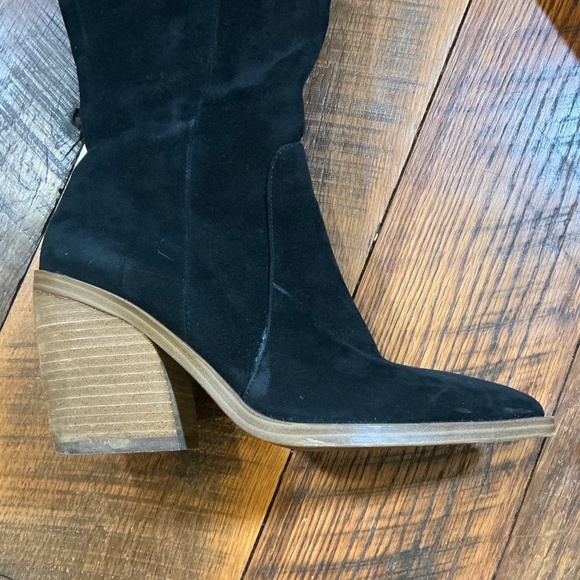 Vince Camuto Black Suede Mid-Calf Block Heel Boots | Women’s Size 8 - Picture 3 of 10